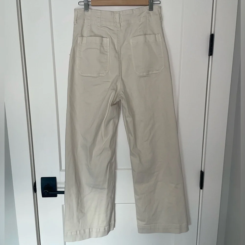 Maeve Colette Wide Leg Crop in Ivory 31T - Picture 5 of 9